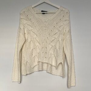 Streetwear Society Cream V-Neck Sweater